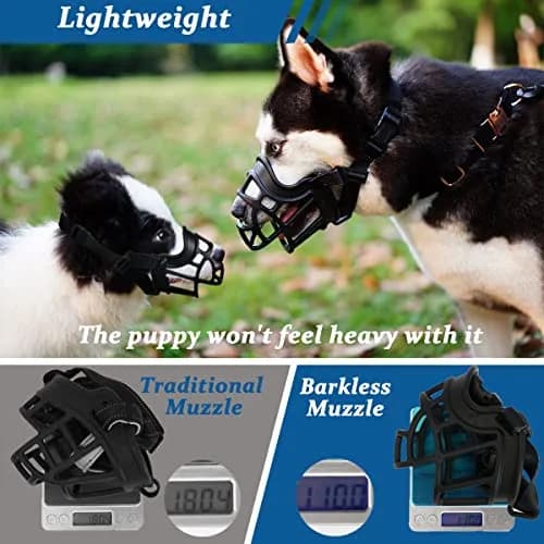 BARKLESS Dog Muzzle Basket Anti Biting Chewing Medium Large | All-round Snout Protection thumbnail 4