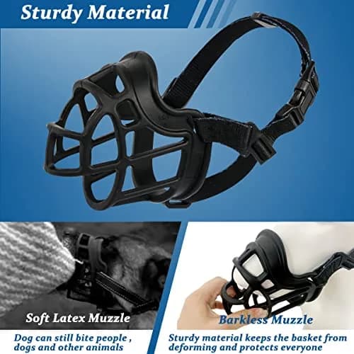 BARKLESS Dog Muzzle Basket Anti Biting Chewing Medium Large | All-round Snout Protection thumbnail 5