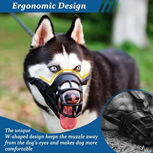 BARKLESS Dog Muzzle Basket Anti Biting Chewing Medium Large | All-round Snout Protection thumbnail 6