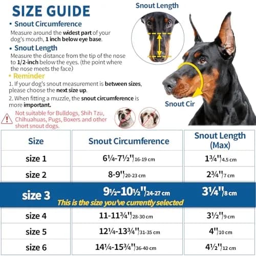BARKLESS Dog Muzzle Basket Anti Biting Chewing Medium Large | All-round Snout Protection thumbnail 2