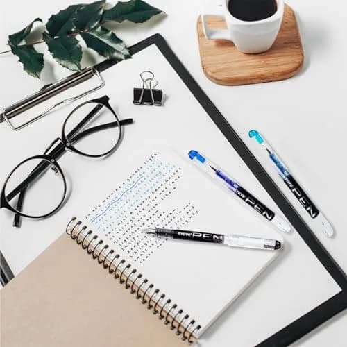 EYEYE Fountain Pens for Writing, Fine Nib, Clear Barrel | Assorted Colors, 0.5mm, Disposable, Smooth Ink thumbnail 7