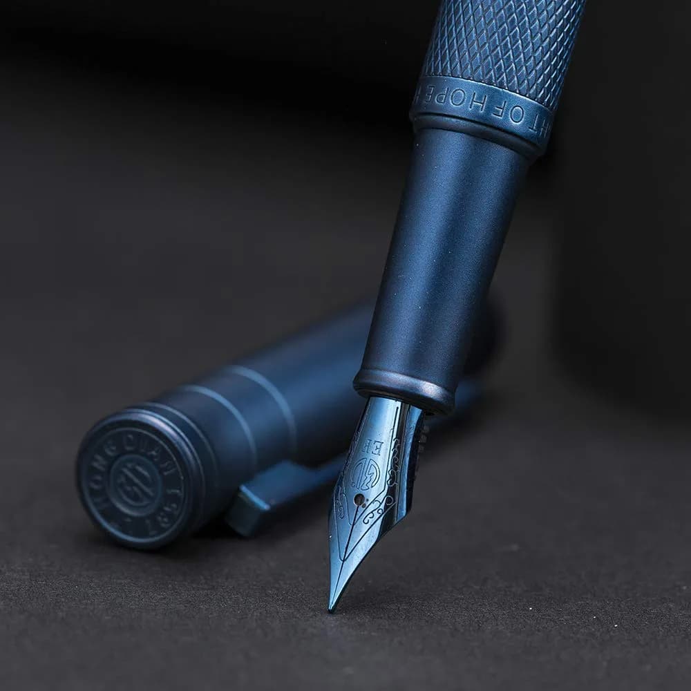 Asvine 1851 Dark Blue Forest Fountain Pen Medium Nib 13.8cm (5.43in) | Smooth Ink Flow for Students - view 5