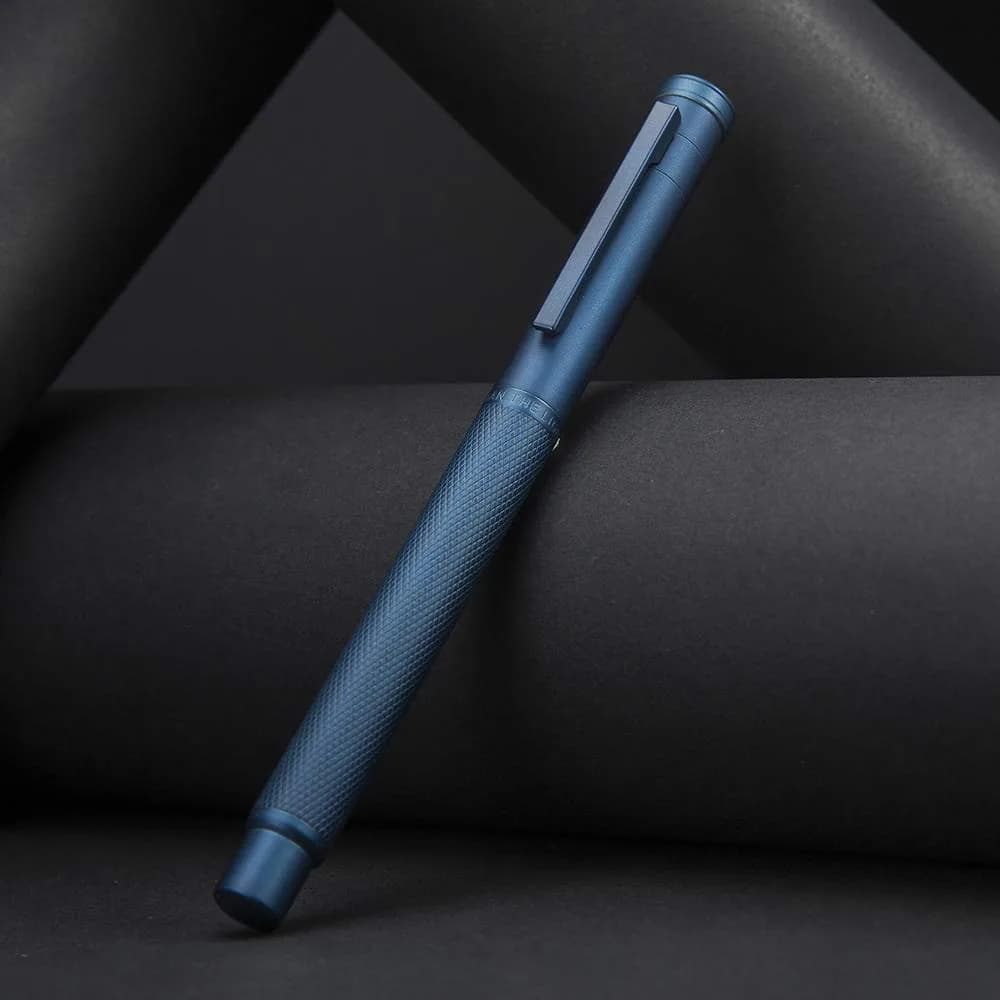 Asvine 1851 Dark Blue Forest Fountain Pen Medium Nib 13.8cm (5.43in) | Smooth Ink Flow for Students - view 2