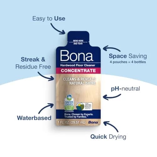Bona Hardwood Floor Cleaner Concentrate 25ml (0.811 Fl Oz) | Residue-Free Cleaning for Wood Floors thumbnail 2