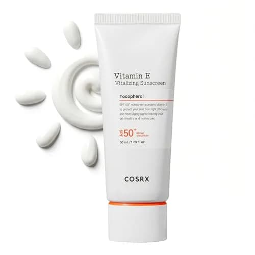 COSRX Vitamin E Sunscreen SPF 50 | Natural Glow, Oily Skin, 1.69 fl oz thumbnail 1