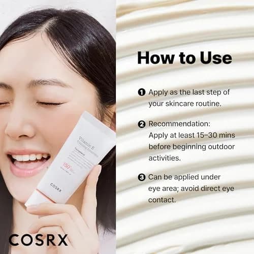 COSRX Vitamin E Sunscreen SPF 50 | Natural Glow, Oily Skin, 1.69 fl oz thumbnail 6