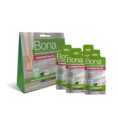 Bona Multi-Surface Floor Cleaner Concentrate 1 fl oz (29.57 ml) 4-Pack | pH Neutral Formula for Stone, Tile, Laminate, Vinyl Floors thumbnail 1