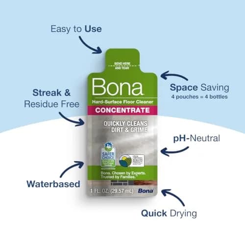 Bona Multi-Surface Floor Cleaner Concentrate 1 fl oz (29.57 ml) 4-Pack | pH Neutral Formula for Stone, Tile, Laminate, Vinyl Floors thumbnail 2