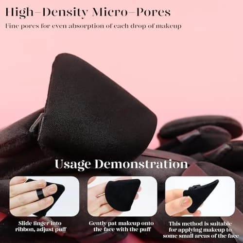BEAKEY Powder Puff 12pcs Face Triangle Powder Puffs for Loose & Foundation | Precise, Soft & Reusable thumbnail 6