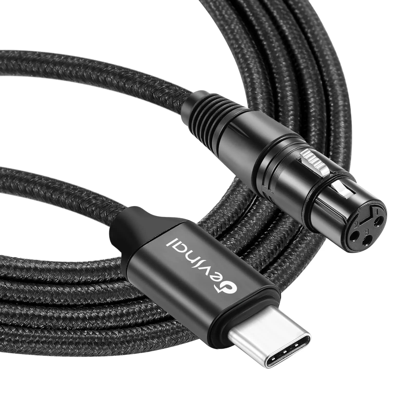 Devinal XLR to USB C Cable 3.05m (10 FT) | High Fidelity Digital Audio Recording - main product image