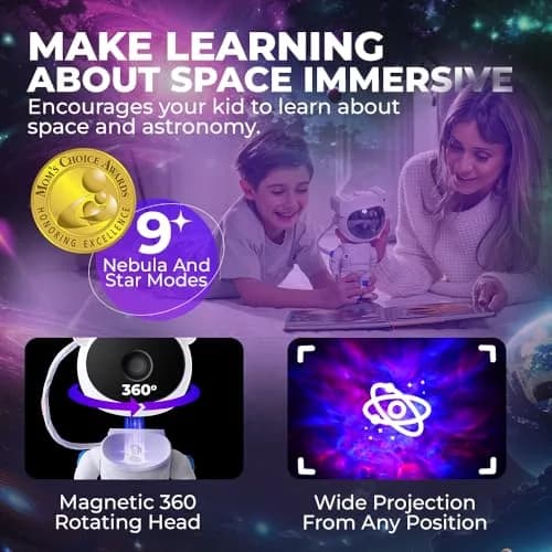 Mind-Glowing Astronaut Galaxy Projector 1.61 kg (3.55 lb) | Remote, Timer, 9 Modes thumbnail 4