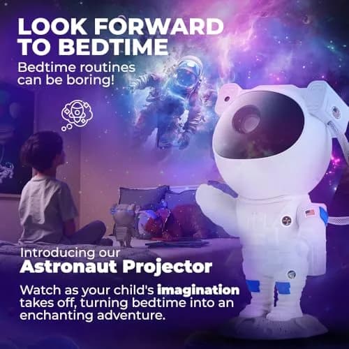 Mind-Glowing Astronaut Galaxy Projector 1.61 kg (3.55 lb) | Remote, Timer, 9 Modes thumbnail 2