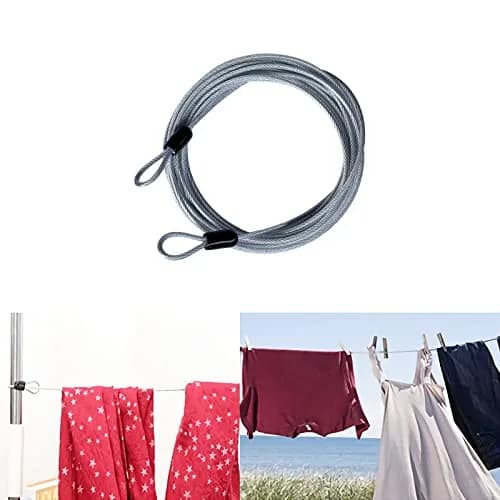GOMRQING 15FT (4.57m) Security Cable Lock | Braided Steel Coated for Travel & Luggage thumbnail 4