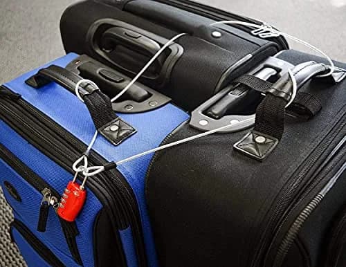 GOMRQING 15FT (4.57m) Security Cable Lock | Braided Steel Coated for Travel & Luggage thumbnail 5