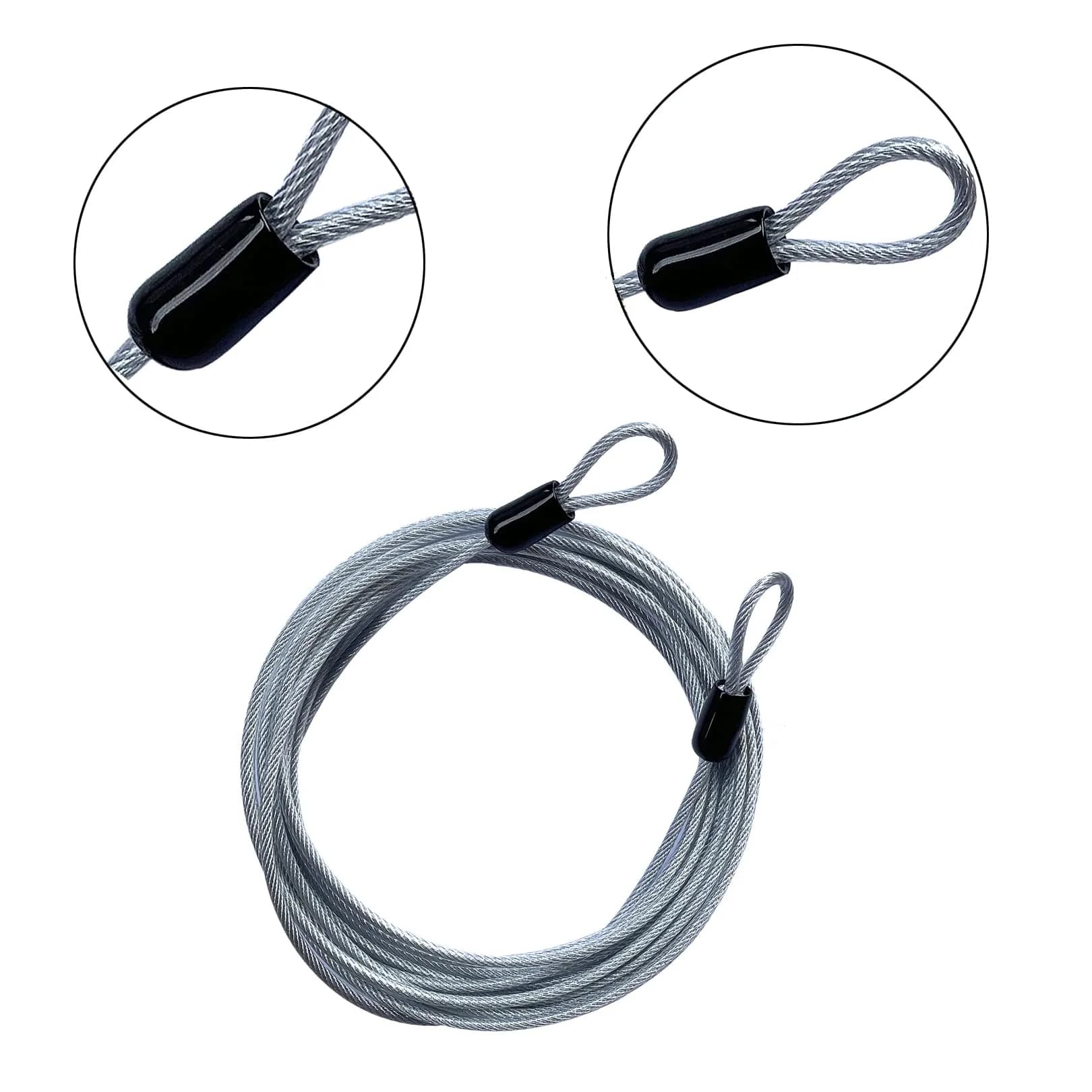 GOMRQING 15FT (4.57m) Security Cable Lock | Braided Steel Coated for Travel & Luggage - view 2