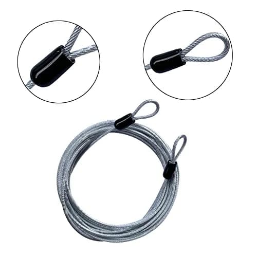 GOMRQING 15FT (4.57m) Security Cable Lock | Braided Steel Coated for Travel & Luggage thumbnail 2
