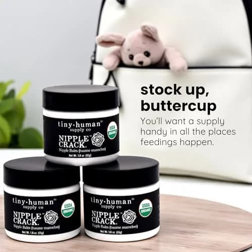 Tiny Human Supply Co Nipple Crack USDA Organic Balm, 1.8 oz (51 g) Jar — 3-Pack for Breastfeeding Mothers thumbnail 5