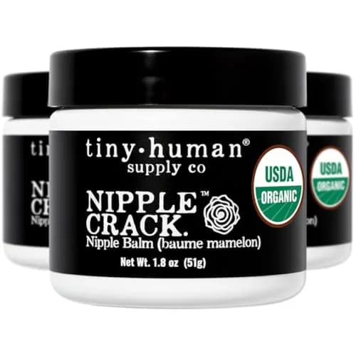 Tiny Human Supply Co Nipple Crack USDA Organic Balm, 1.8 oz (51 g) Jar — 3-Pack for Breastfeeding Mothers thumbnail 1