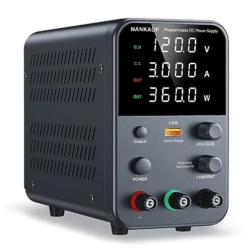 NANKADF Black Bench Power Supply 120V 3A (360W) | Precise Encoder Adjustment & USB Fast Charging thumbnail 8