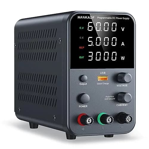 NANKADF 60V 5A Black Bench Power Supply | Precise Encoder Knob & USB Fast Charging thumbnail 8
