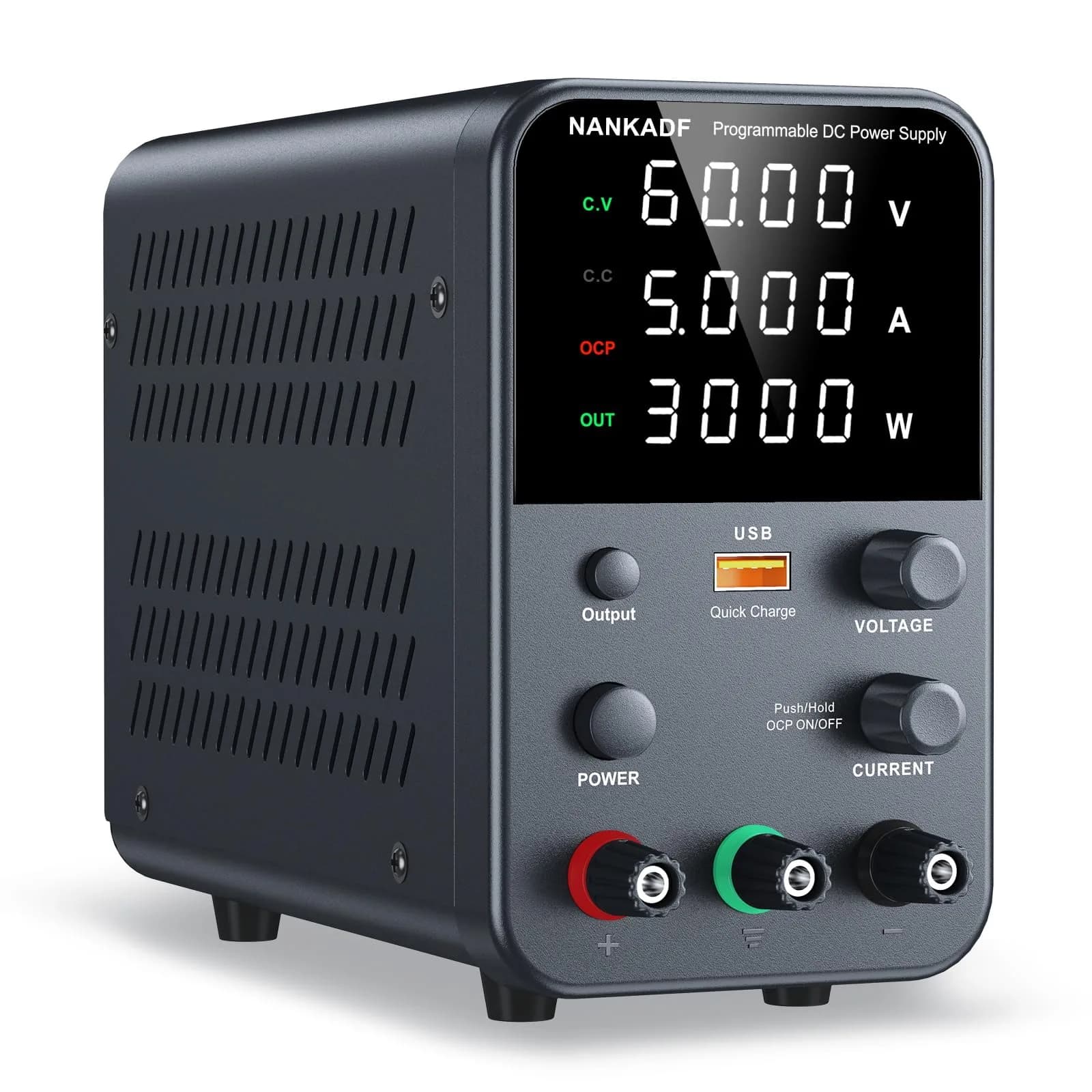 NANKADF 60V 5A Black Bench Power Supply | Precise Encoder Knob & USB Fast Charging - view 8