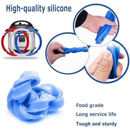 Fuator 3Qt Instant Pot Sealing Ring & Float Valve Caps | 3 Pack Clear, Red, Blue thumbnail 6