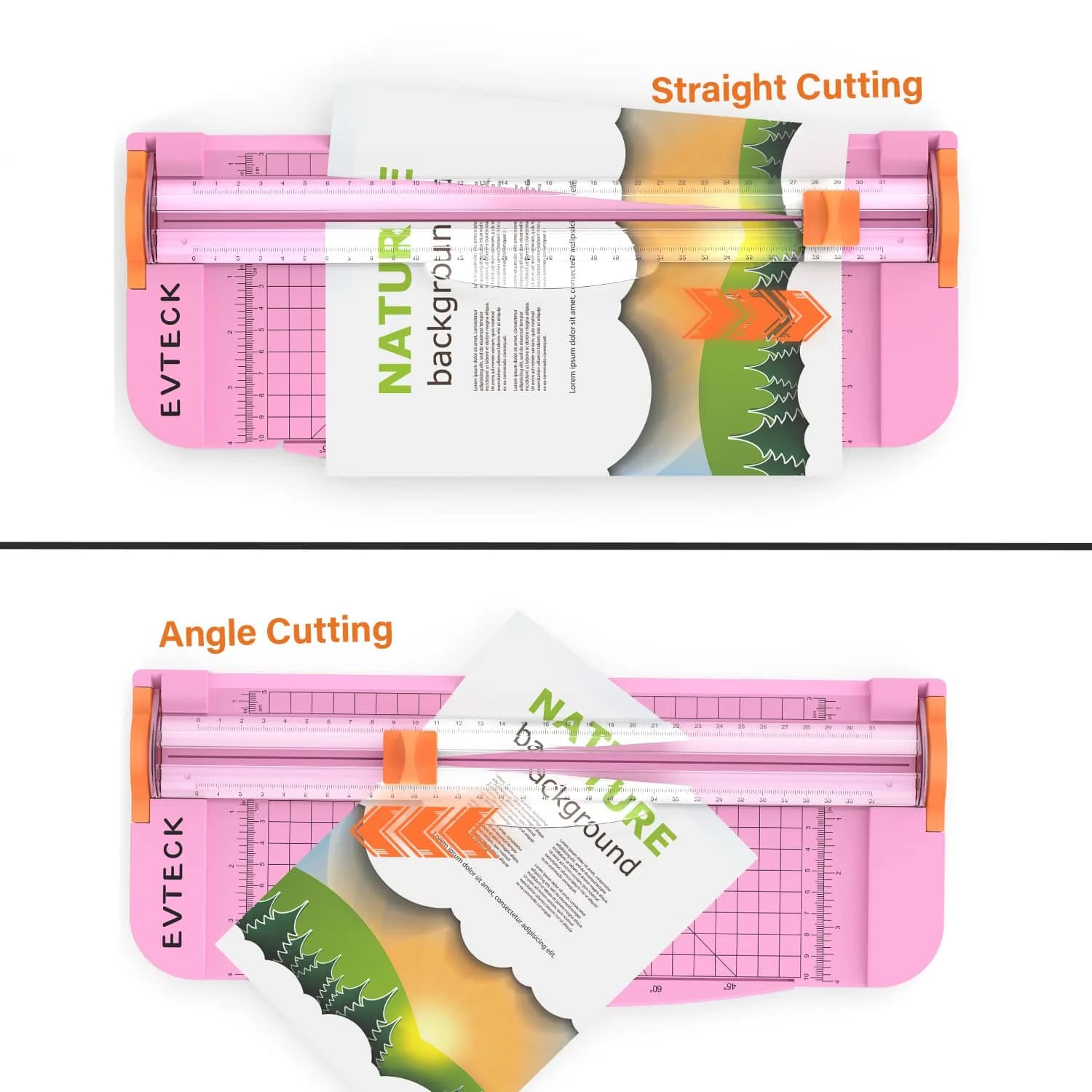Evteck 12-Inch Slider Paper Cutter with Foldable Ruler, A4/Cardstock/Photo Trimmer - Chic Pink - view 4