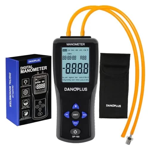 DANOPLUS Digital Manometer Gas Pressure Tester ±2.000psi | Accurate HVAC Air Pressure Meter with Data Record thumbnail 1