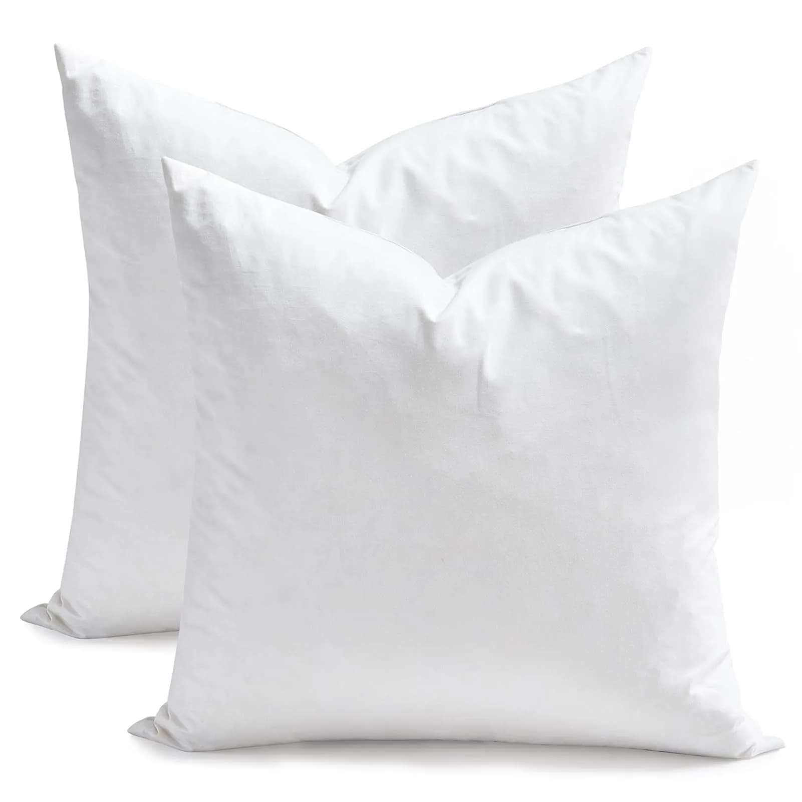 TOPGREEN Feather Down Throw Pillow Inserts 18 x 18 | Organic Cotton, Soft & Lofty (70-120 chars)