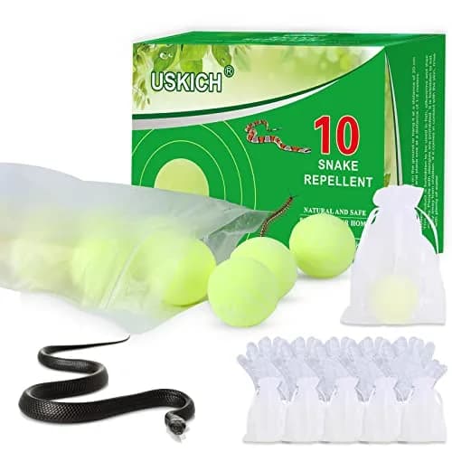 USKICH Natural Snake Repellent Balls 10 Pack | Repels Snakes, Rats & Pests Outdoors thumbnail 1