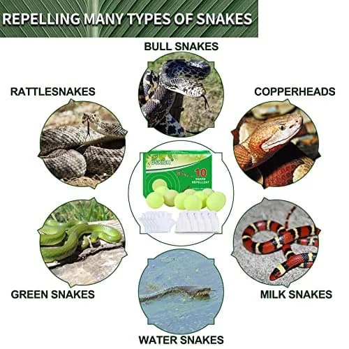 USKICH Natural Snake Repellent Balls 10 Pack | Repels Snakes, Rats & Pests Outdoors thumbnail 2
