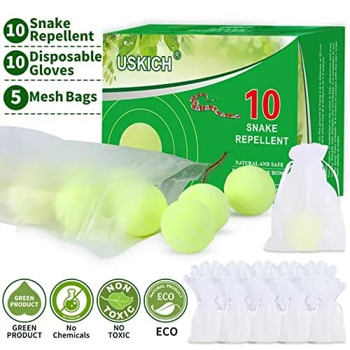 USKICH Natural Snake Repellent Balls 10 Pack | Repels Snakes, Rats & Pests Outdoors thumbnail 3