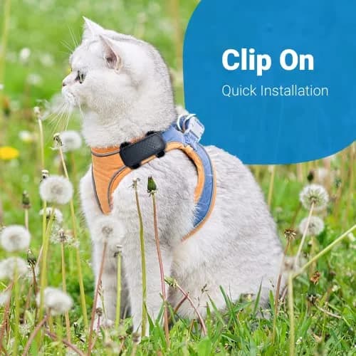 Tractive GPS Cat 4 Tracker Harness Attachment | Velcro Straps, Black, for Cat Walks thumbnail 4