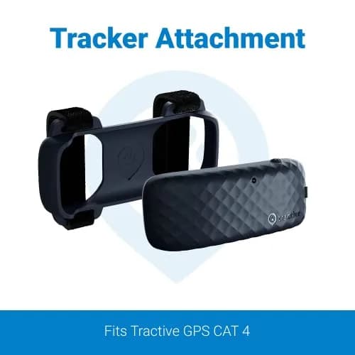 Tractive GPS Cat 4 Tracker Harness Attachment | Velcro Straps, Black, for Cat Walks thumbnail 2