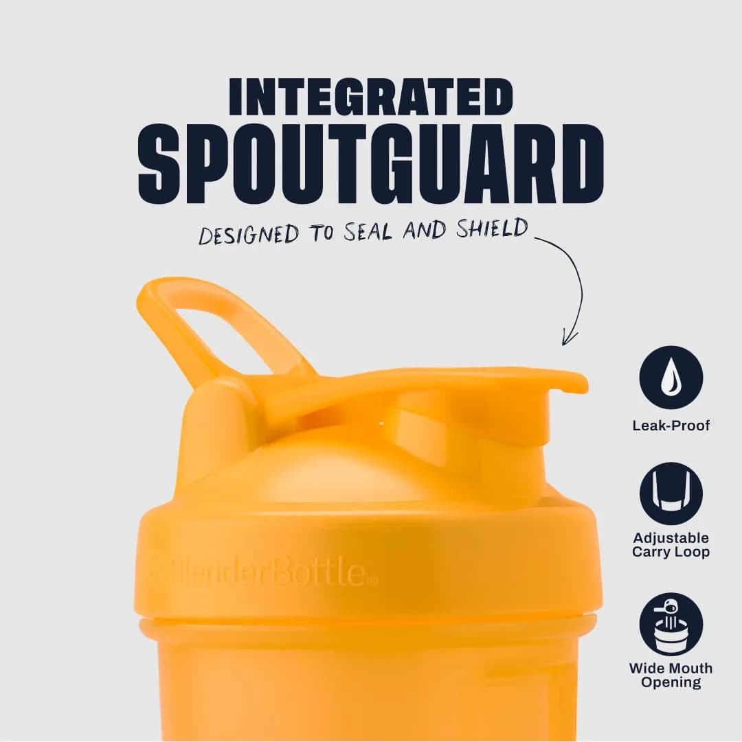 BlenderBottle Classic V2 Shaker Bottle 28-Ounce Mango | Patented Mixing System for Protein Shakes & Smoothies - view 2