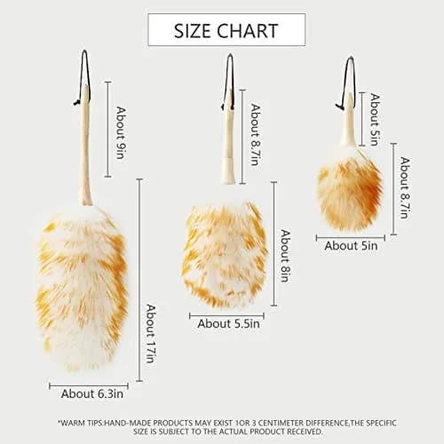 iHUFeather Lambs Wool Duster 16'' | Soft, Non-Scratch Dusting Tool for Delicate Surfaces thumbnail 2