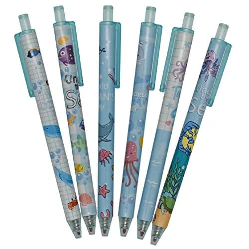 Maydahui 12 PCS Blue Sea Animal Gel Pens Black Ink Retractable | Smooth Writing, 0.5mm Fine Point thumbnail 8
