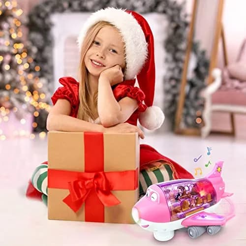 Ynybusi Airplane Toys for Toddlers 10 inches Pink | Realistic Lights & Sounds for Kids 3+ thumbnail 6