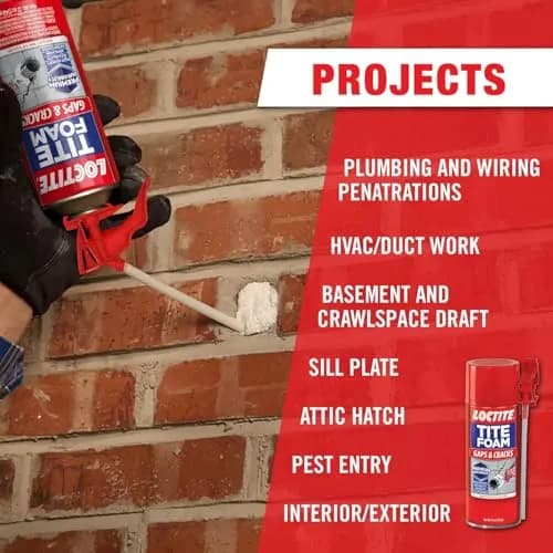 Loctite Tite Foam Gaps & Cracks and Big Gaps Insulating Foam Sealant Bundle 396g (2x12 fl oz) | Seals & Insulates Large Openings thumbnail 3