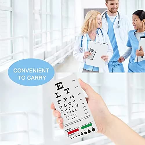 PECULA Pocket Eye Chart 2-Pack | Snellen & Rosenbaum Charts for Vision Testing thumbnail 5
