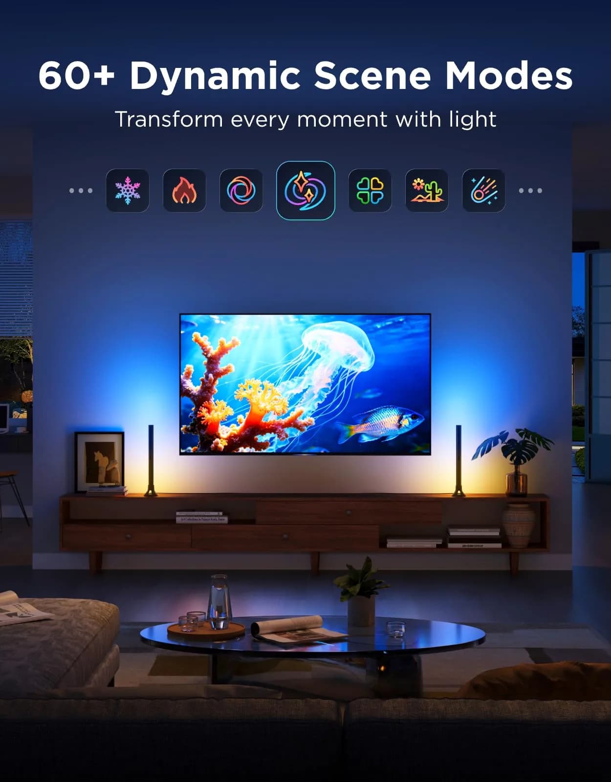 Govee Smart RGBWIC Light Bars 15-Inch WiFi TV Backlight | 27 Extra LEDs for Richer Colors - view 6