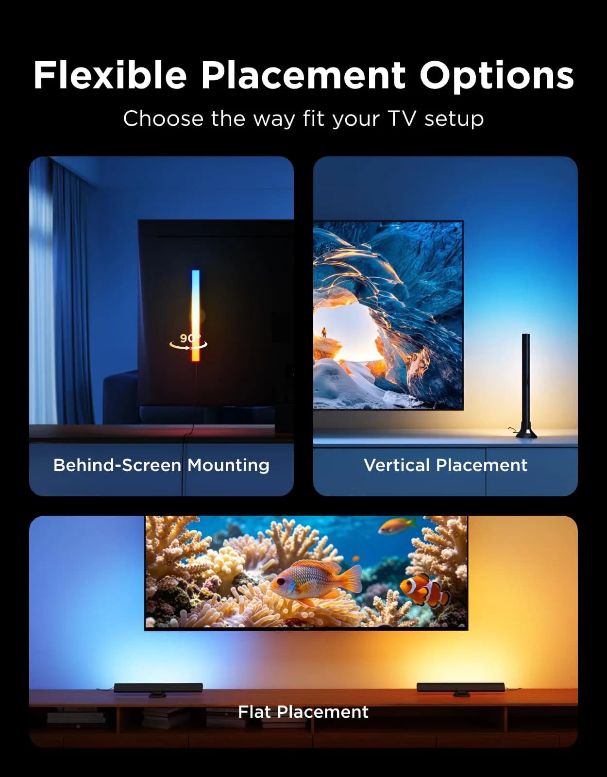 Govee Smart RGBWIC Light Bars 15-Inch WiFi TV Backlight | 27 Extra LEDs for Richer Colors - view 8