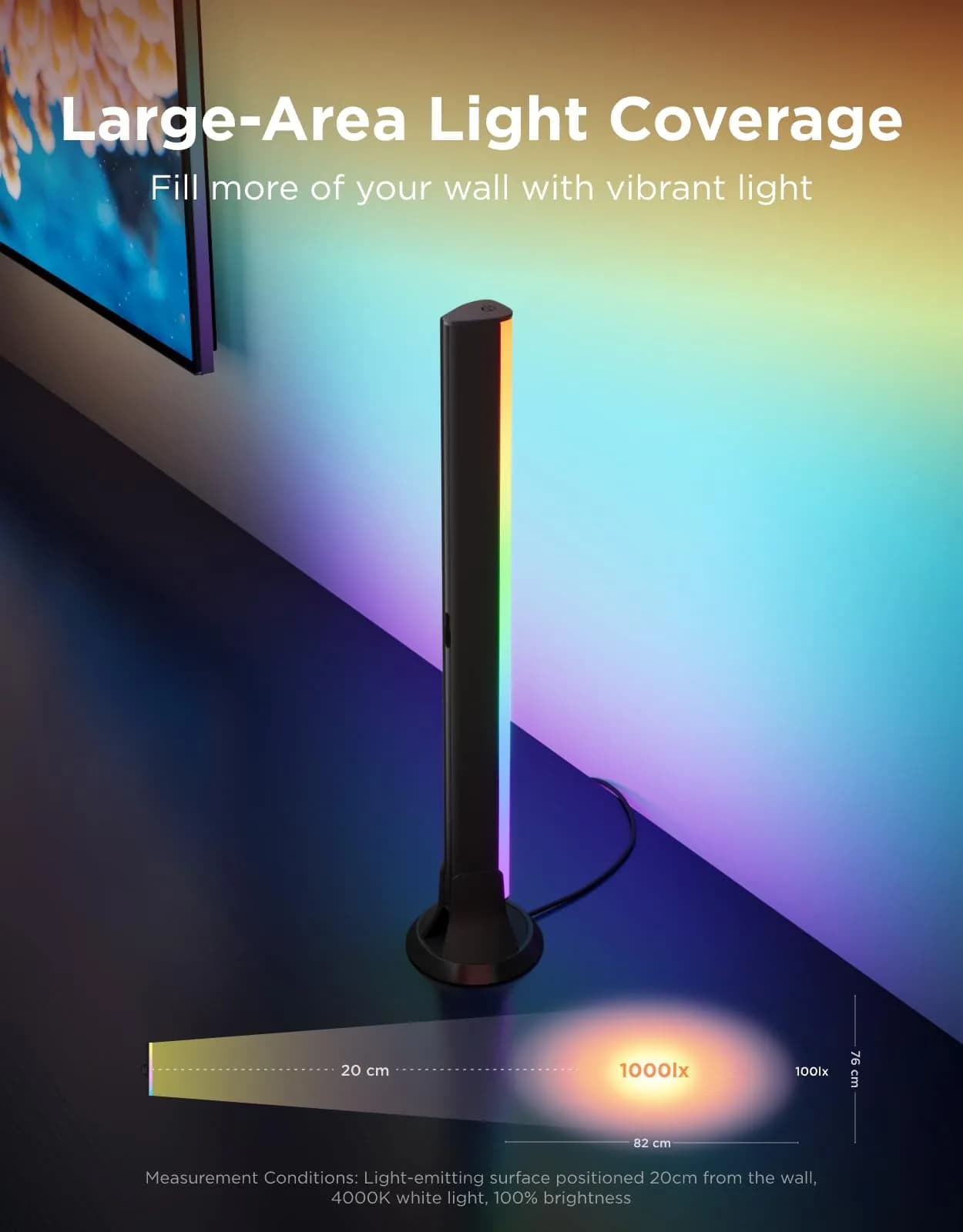 Govee Smart RGBWIC Light Bars 15-Inch WiFi TV Backlight | 27 Extra LEDs for Richer Colors - view 3