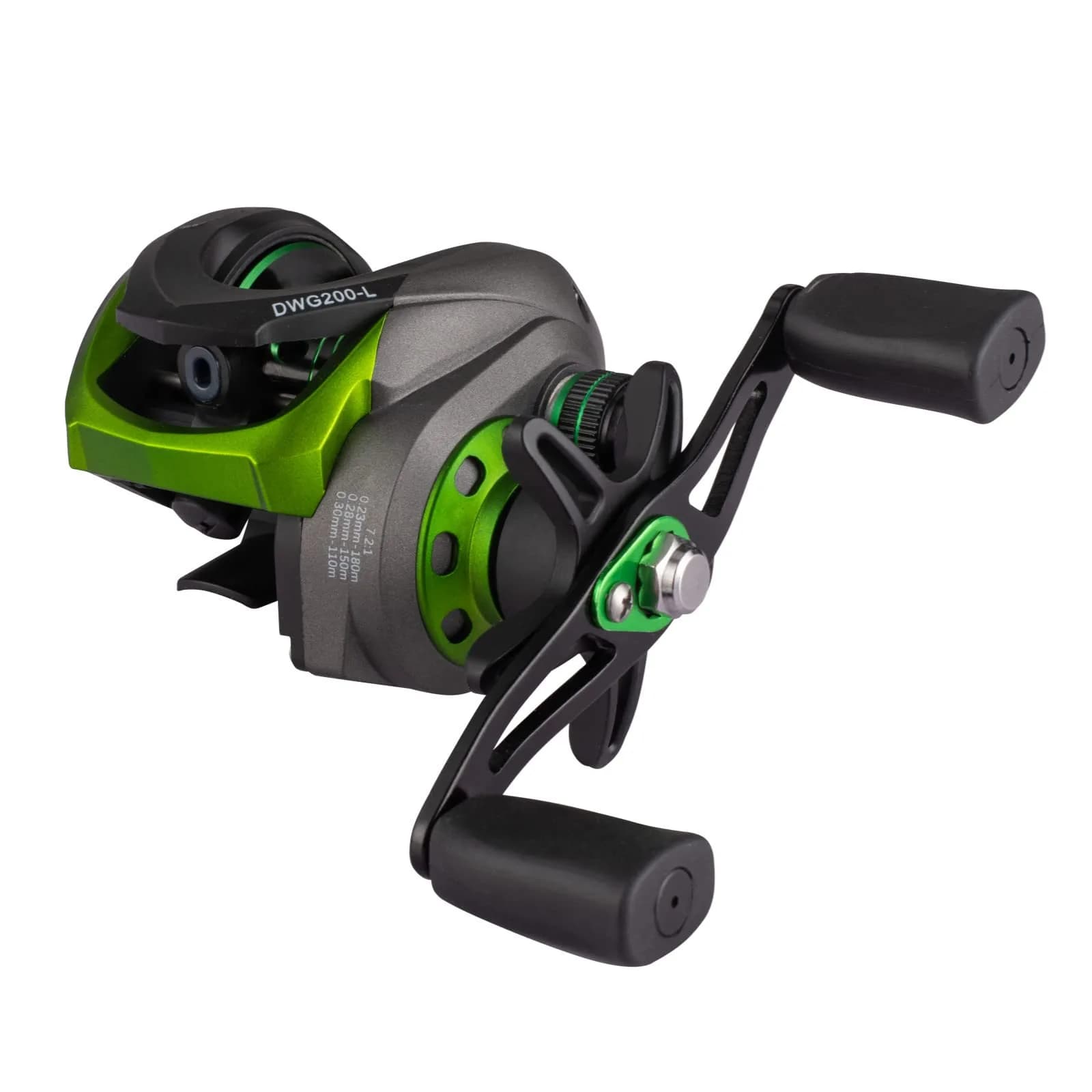 Diwa Baitcasting Reel-7.2:1 Gear Ratio | Lightweight & Corrosion-Resistant Fishing Reel (210g, Left) — Left