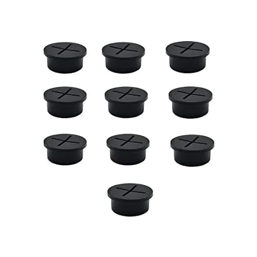 ZYYC 10 Pcs Cable Cord Grommet 24mm Overall Diameter | Flexible Rubber Wire Hole Cover for Desk thumbnail 1