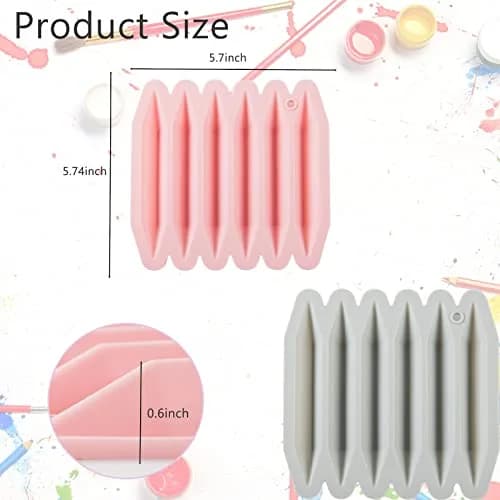 CANIPHA Silicone Crayon Molds for DIY Crafts | 2 Pcs Triangular & Non-Stick Molds (14.4x14.6x1.5cm) thumbnail 2