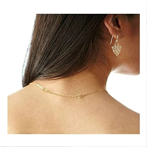 ASH'S CHOICE Gold Necklace Extenders with Lobster Clasp, 3PCS 14K Gold Plated Brass Chains (2, 4, 6 Inches) | Jewelry Findings for Bracelets & Anklets thumbnail 2