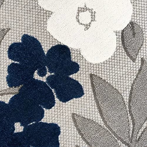 Tayse Ostro Modern Floral Blue Large 8x10 Indoor Outdoor Rug | Waterproof, Fade Resistant, Easy Care thumbnail 8