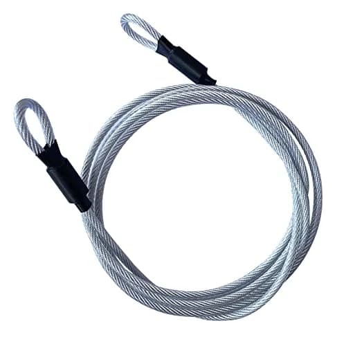 GOMRQING 4FT 5mm Security Cable Lock | Braided Steel Vinyl Coated Safety Cable for Luggage & Bikes thumbnail 1