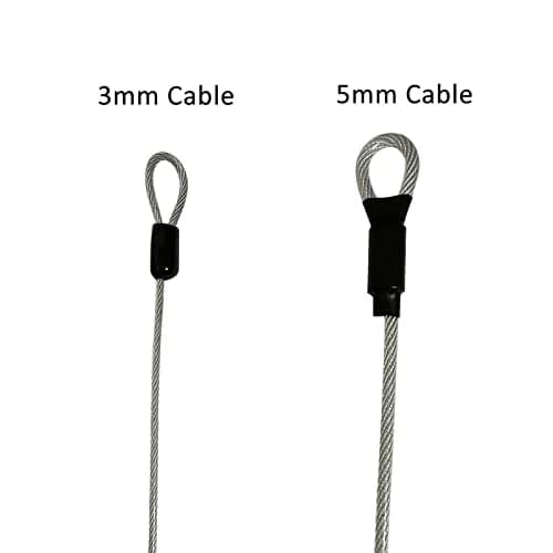 GOMRQING 4FT 5mm Security Cable Lock | Braided Steel Vinyl Coated Safety Cable for Luggage & Bikes thumbnail 4